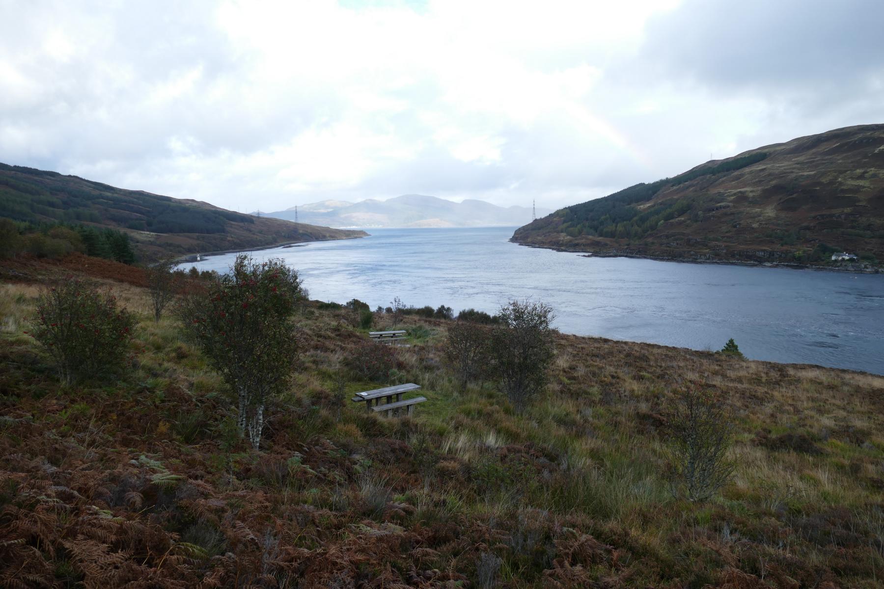 Abzweig nach  Kylerhea  (  auf Isle of Sky )  Aussicht
